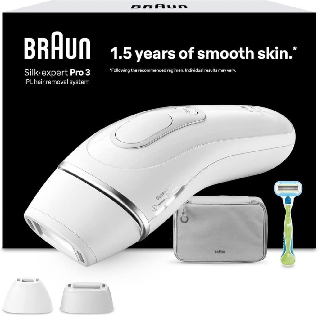 Test de l'épilateur lumière pulsée braun silk·expert pro 3 pl3122