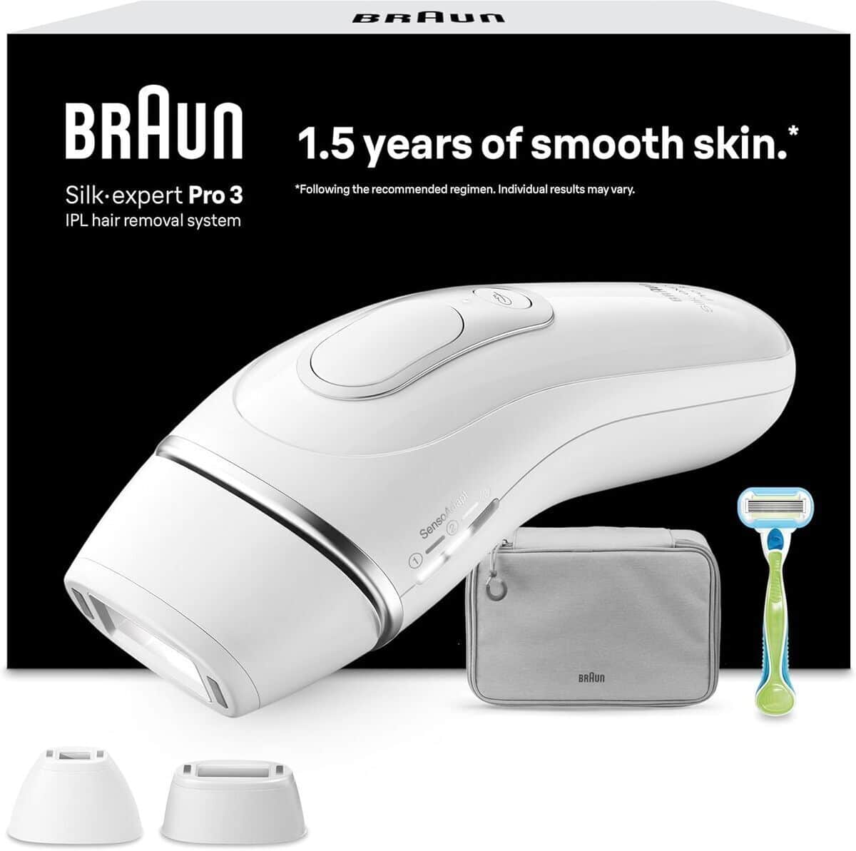 Test de l'épilateur lumière pulsée braun silk·expert pro 3 pl3122