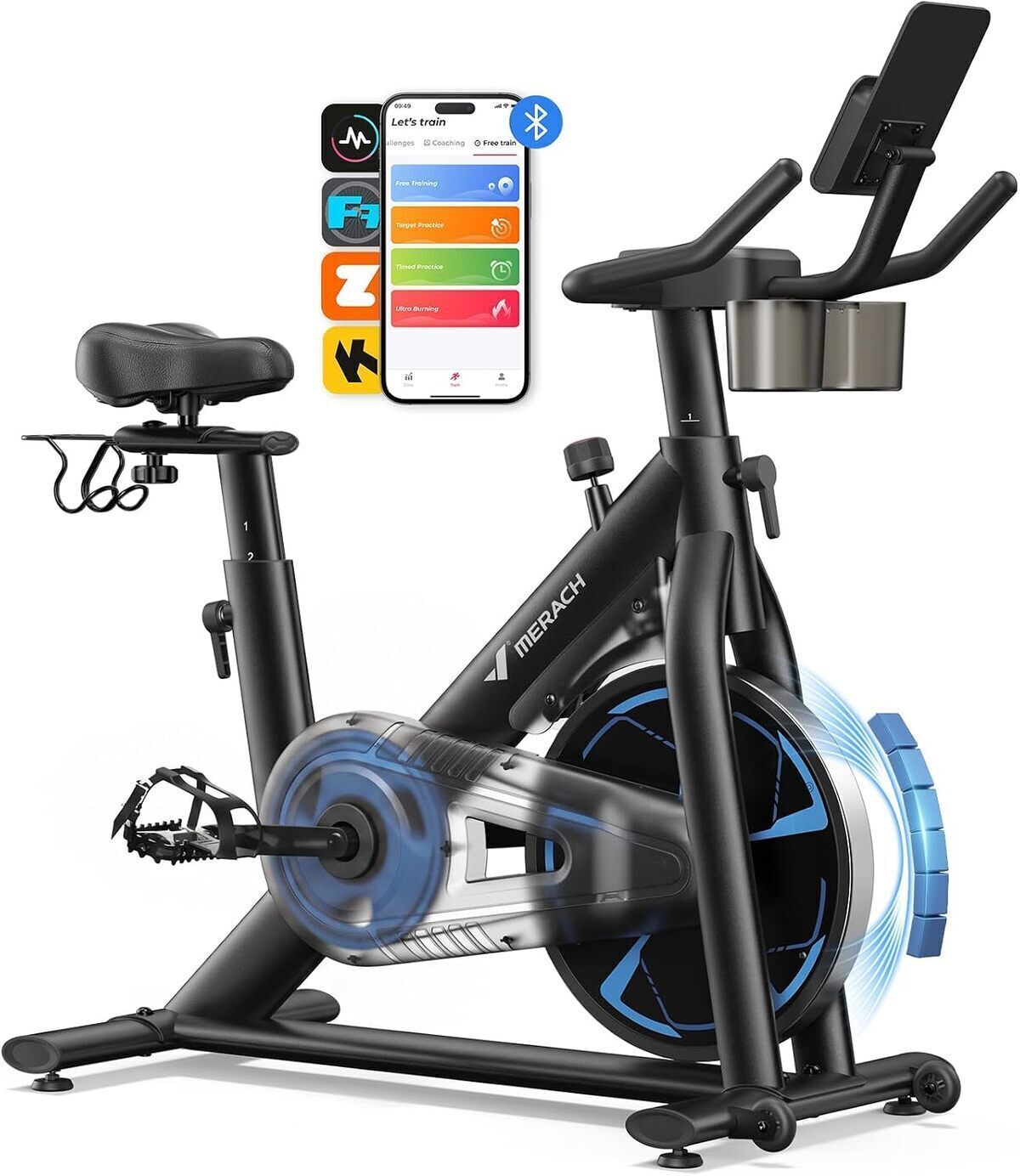 Test du vélo d'appartement MERACH : résistance magnétique et silence