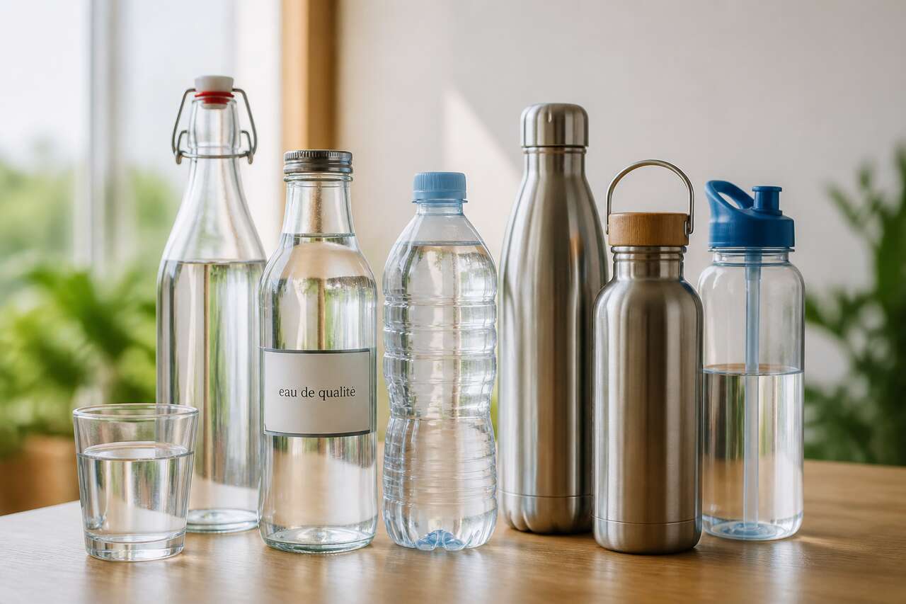 Bouteilles, matériaux et conservation : réduire l’exposition et garder une eau de qualité Bouteilles, matériaux et conservation : réduire l’exposition et garder une eau de qualité