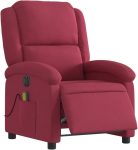 Avis sur le fauteuil inclinable vidaXL : confort moderne au velours bordeaux